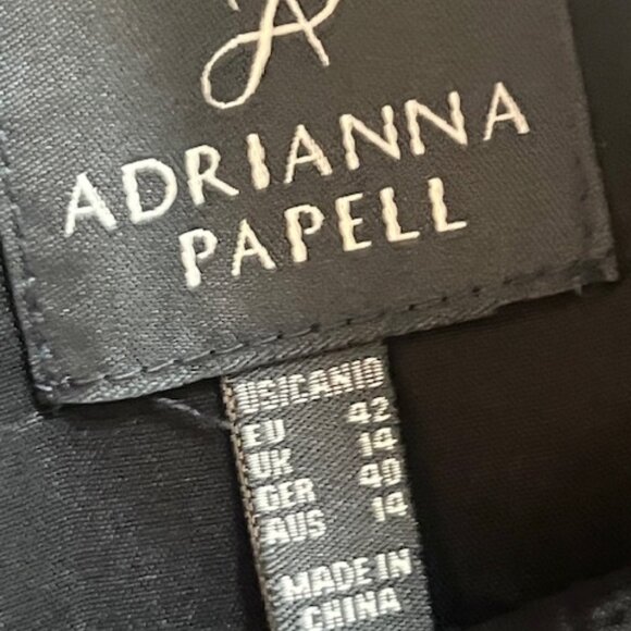 Adrianna Papell Black and White Stripe Dress-Size 10 - Picture 3 of 4